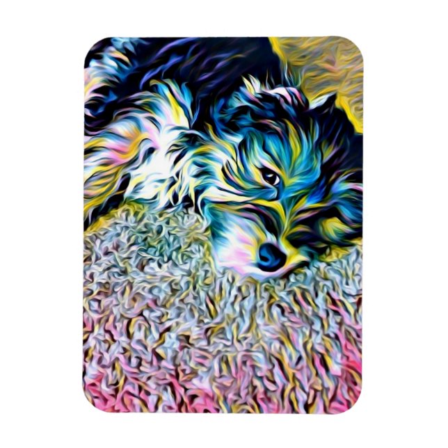 Cute Morkie Magnet of Penny (Vertical)