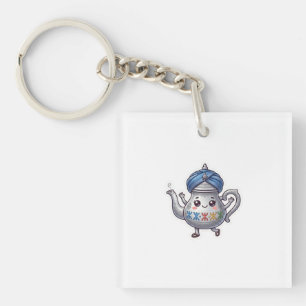Cute Moroccan Berber Teapot Kawaii Sticker with Tu Keychain