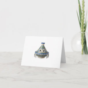 Cute Moroccan Kawaii Tajine Sticker Thank You Card