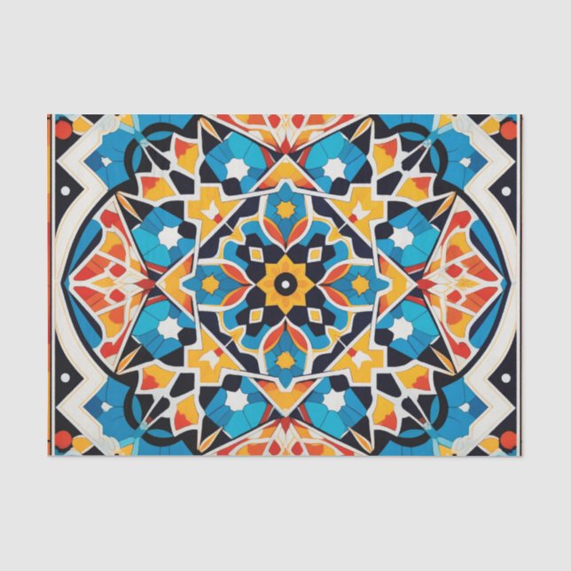 cute Moroccan tile pattern  Tissue Paper (Front)