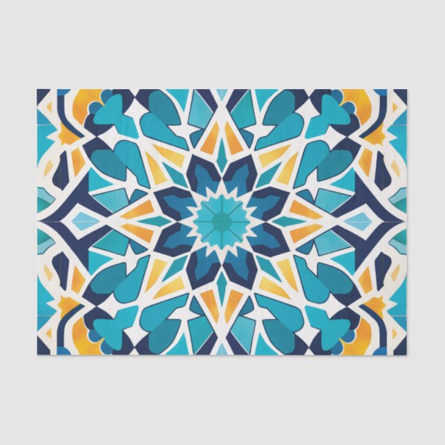 cute Moroccan tile pattern Tissue Paper (Front)