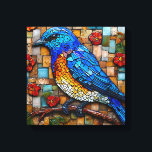 Cute mosaic bird canvas print<br><div class="desc">Cute mosaic bird</div>
