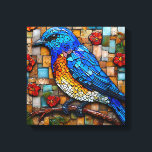 Cute mosaic bird canvas print<br><div class="desc">Cute mosaic bird</div>