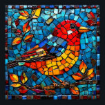 Cute mosaic bird poster<br><div class="desc">Cute mosaic bird</div>
