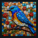 Cute mosaic bird poster<br><div class="desc">Cute mosaic bird</div>