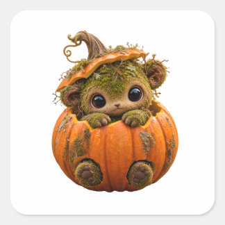 Cute Mossy Pumpkin Creature Sticker