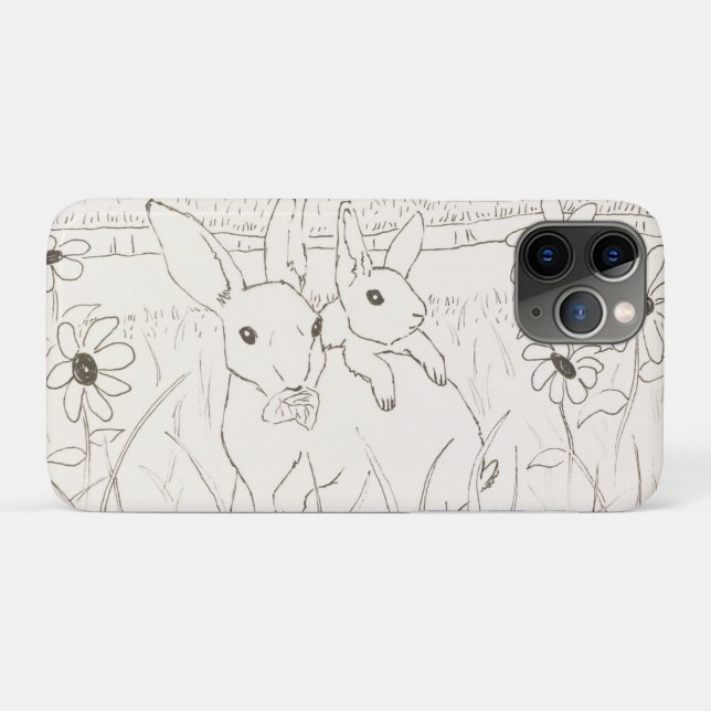Cute Mother Baby Bunny Rabbits Case-Mate iPhone Case (Back (Horizontal))