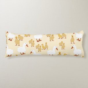 Cute Mother Duck & Baby Duckling Pattern Body Pillow