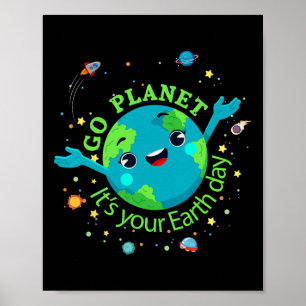 Cute Mother Earth Day Save Our Planet Women Girl K Poster