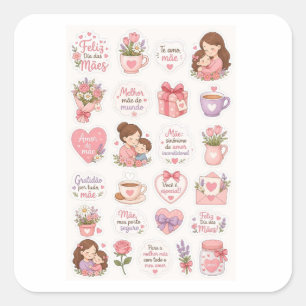 Cute Mother’s Day Stickers Sheet