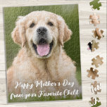 Cute Mothers Day Favourite Child Pet Dog Photo Jigsaw Puzzle<br><div class="desc">Surprise your Dog Mom this Mothers Day with a custom personalized Pet Photo Puzzle from her best friend . This Cute Dog Mom Puzzle will make for much fun this Mother's Day ! Add your dog's photo and personalize from the Dog . Happy Mothers Day from your Favourite Child ....</div>