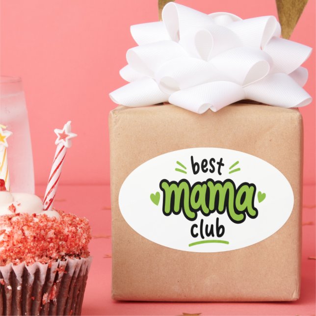 Cute Mother's Day Gift Oval Sticker (Party)