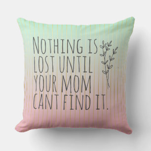 Cute Mothers Gift Gradient  Throw Pillow