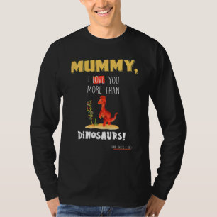 Cute Motheru2019s Day Dinosaur From Son And Daug T-Shirt