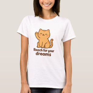 Cute Motivational Cat Kawaii Positive Vibes T-Sh T-Shirt