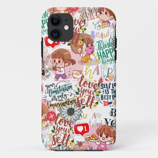Cute Motivational – Positive Quote Kawaii  Case-Mate iPhone Case (Back)
