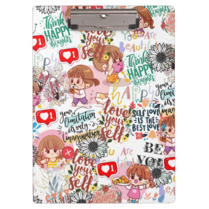 Cute Motivational – Positive Quote Kawaii Clipboard