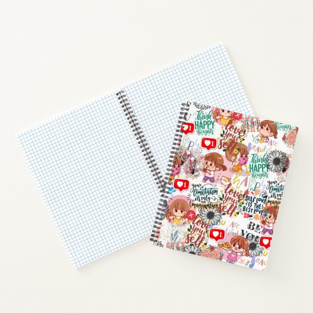 Cute Motivational – Positive Quote Kawaii  Notebook (Inside)
