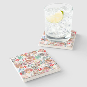 Cute Motivational – Positive Quote Kawaii  Stone Coaster