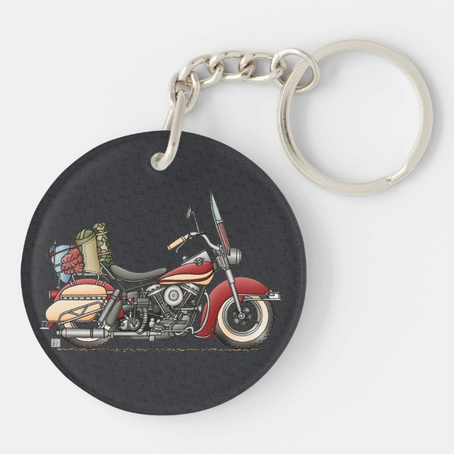 Cute Motorcycle Keychain (Back)
