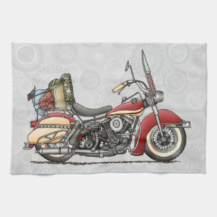 Cute Motorcycle Kitchen Towel