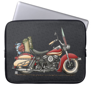Cute Motorcycle Laptop Sleeve