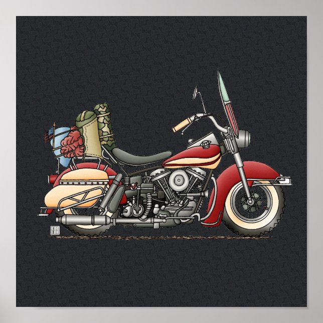 Cute Motorcycle Poster (Front)