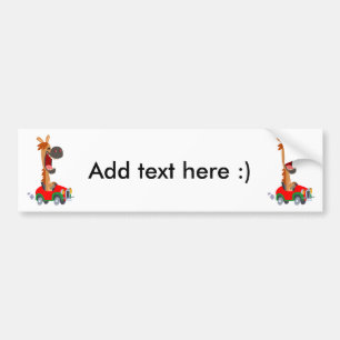Cute Motorized Cartoon Horse Bumper Sticker