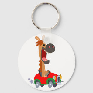 Cute Motorized Cartoon Horse Keychain