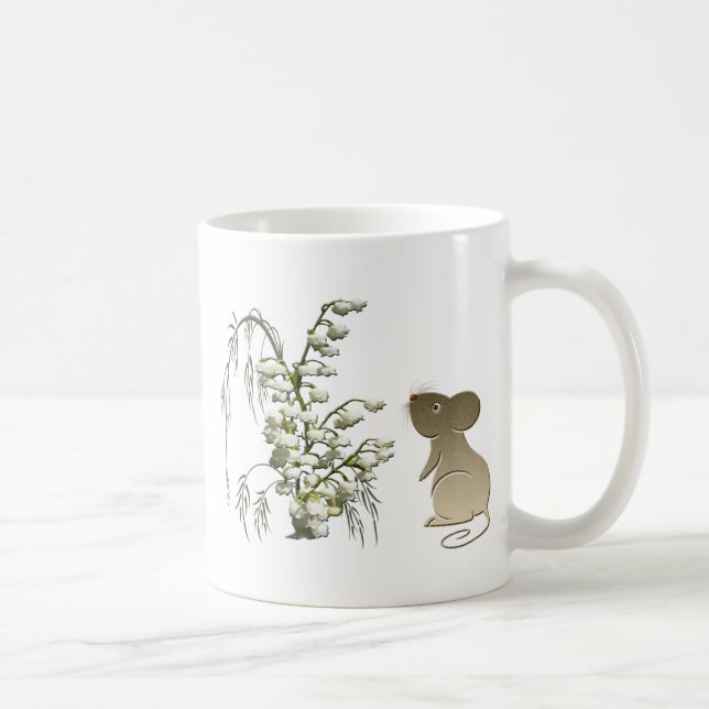 Cute Mouse and Lily of the Valley Coffee Mug (Right)