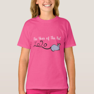 Cute Mouse Cartoon Lunar Rat New Year 2020 Girl T T-Shirt