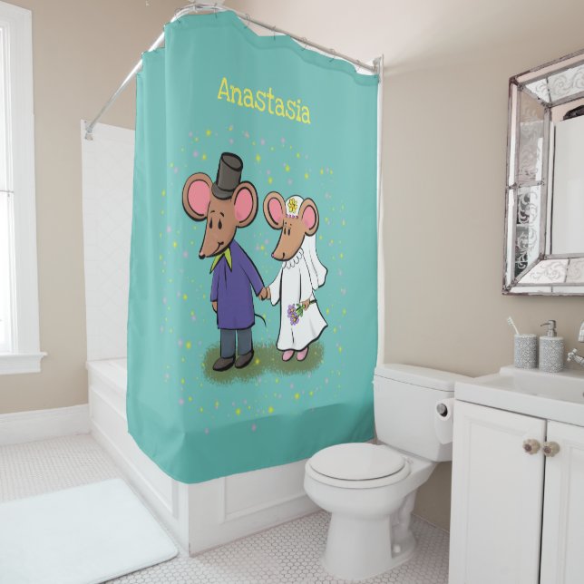 Cute mouse couple cartoon illustration (In Situ)