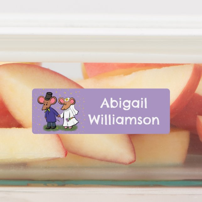 Cute mouse couple cartoon personalized (Affixed)