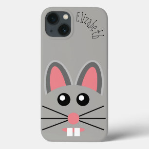 Cute Mouse Face Customizable iPhone 13 Case