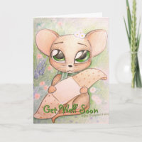 Cute Mouse Get Well Soon Card