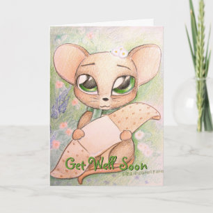 Cute Mouse Get Well Soon Card