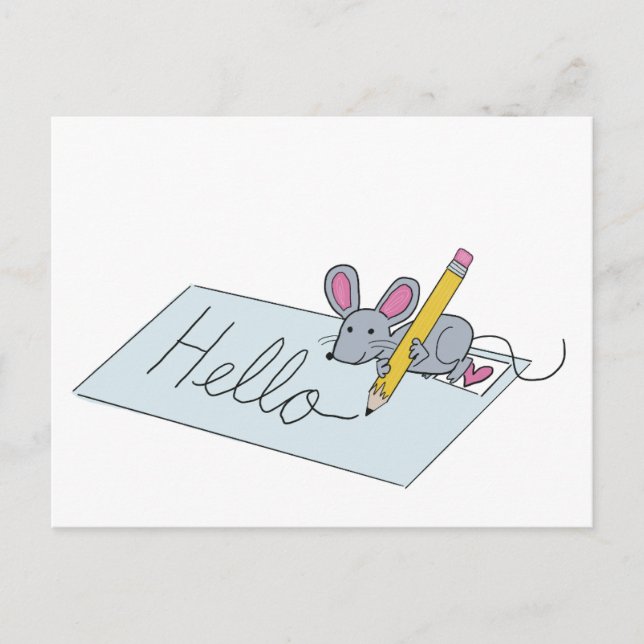 Cute mouse greeting postcard (Front)