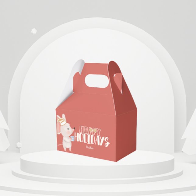 cute mouse holiday present favor box (Creator Uploaded)