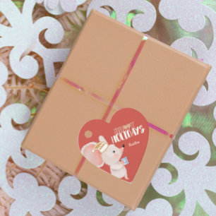 cute mouse holiday present favour tags