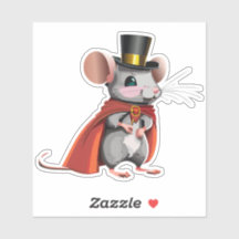 Cute Mouse In A Mayor Clothing Sticker 