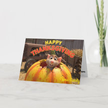 Cute Mouse in Pumpkin – Happy Thanksgiving Farm