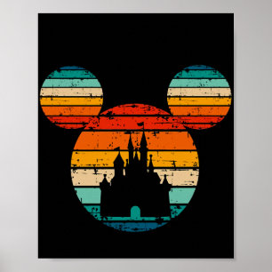 Cute Mouse Palace Cartoon Mouse Family Kids Gifts  Poster