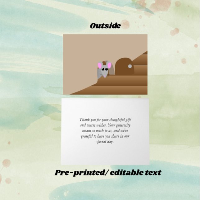 Cute Mouse Personalized Thank You Card (Creator Uploaded)