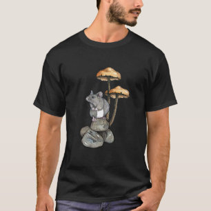 Cute Mouse Standing on Rocks, with Mushrooms T-Shirt