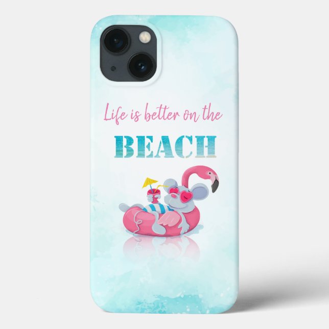 Cute Mouse  Stylish Beach  Case-Mate iPhone Case (Back)