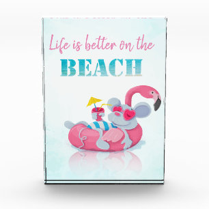 Cute Mouse Stylish Beach Photo Block