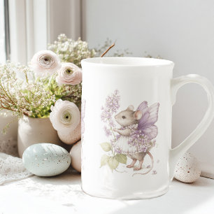 cute mouse with butterfly wings bone china mug