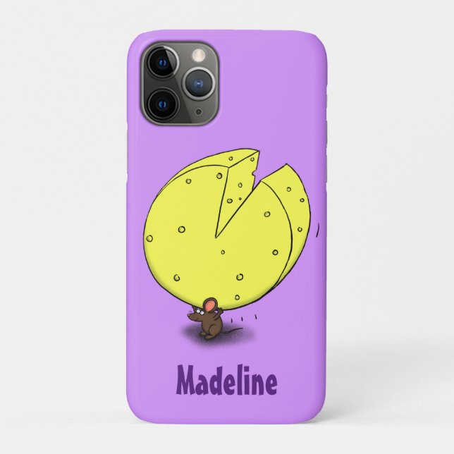 Cute mouse with cheese cartoon illustration Case-Mate iPhone case (Back)