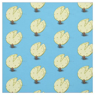 Cute mouse with cheese cartoon illustration fabric