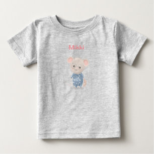 cute mouse with glasses baby T-Shirt